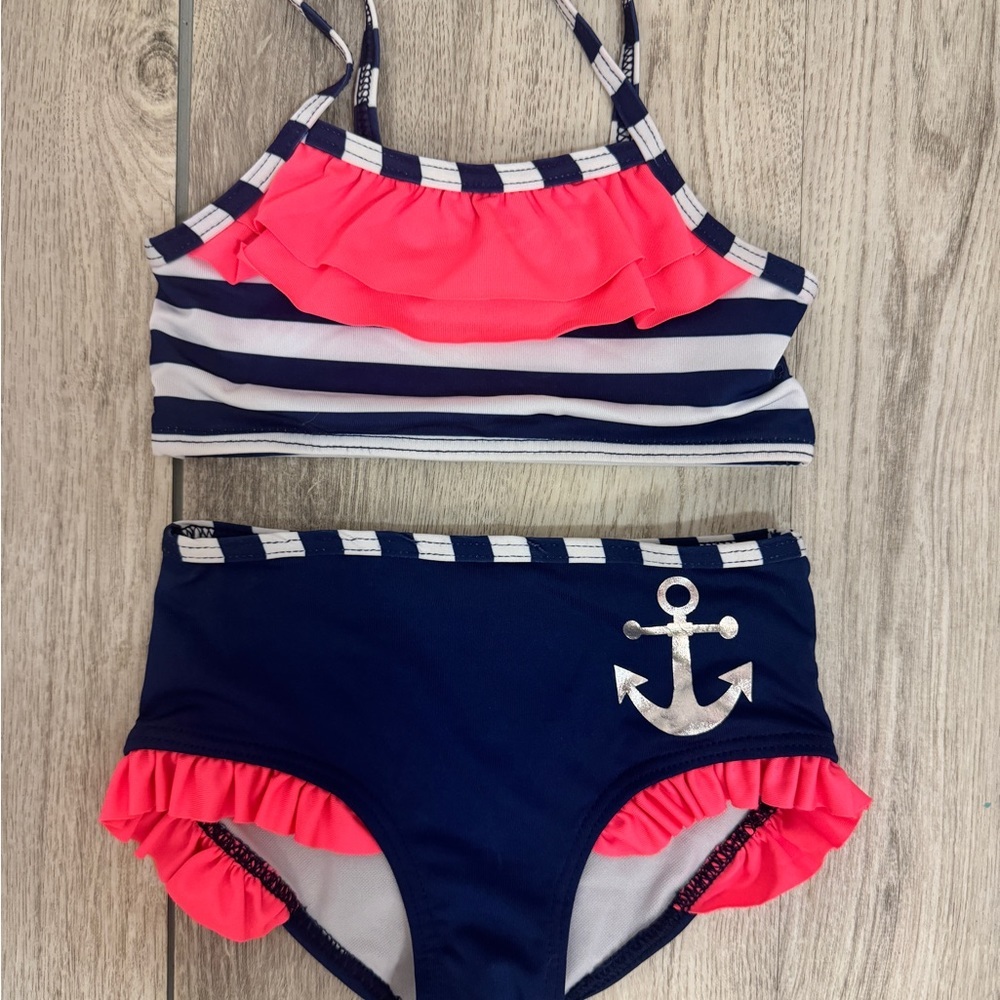Penelope Mack Navy and White Bikini